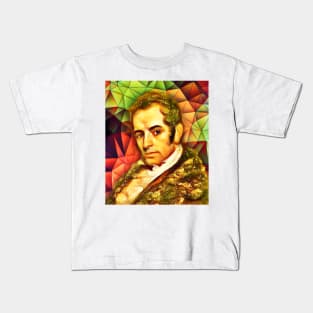 Washington Irving Snow Portrait | Washington Irving Artwork 12 Kids T-Shirt